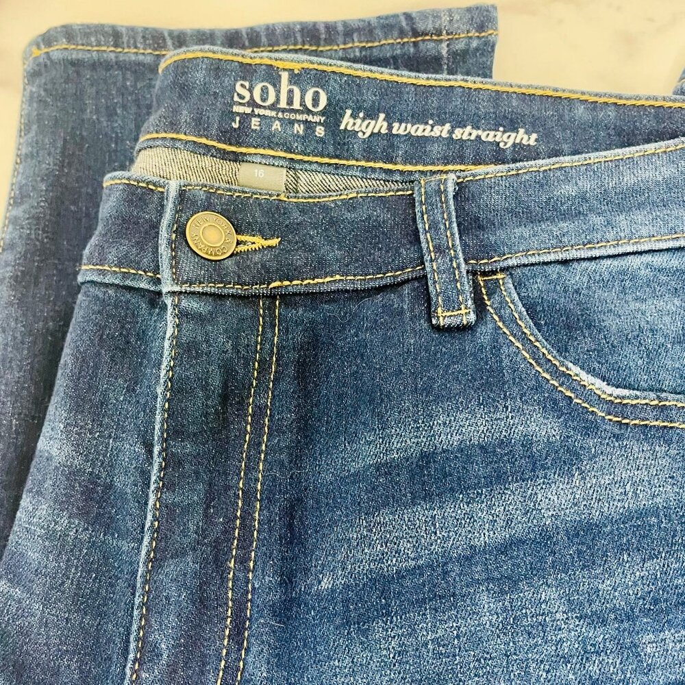 New York & Company Soho Jeans High Waist Straight - Picture 4 of 4